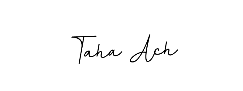 Make a beautiful signature design for name Taha Ach. With this signature (BallpointsItalic-DORy9) style, you can create a handwritten signature for free. Taha Ach signature style 11 images and pictures png