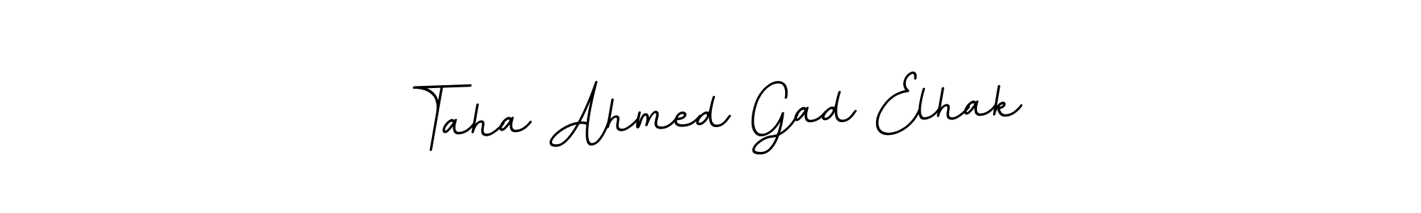 You should practise on your own different ways (BallpointsItalic-DORy9) to write your name (Taha Ahmed Gad Elhak) in signature. don't let someone else do it for you. Taha Ahmed Gad Elhak signature style 11 images and pictures png