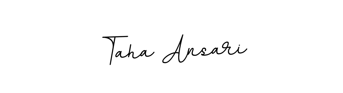 Taha Ansari stylish signature style. Best Handwritten Sign (BallpointsItalic-DORy9) for my name. Handwritten Signature Collection Ideas for my name Taha Ansari. Taha Ansari signature style 11 images and pictures png
