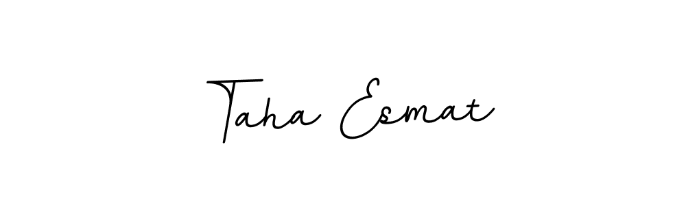 How to make Taha Esmat name signature. Use BallpointsItalic-DORy9 style for creating short signs online. This is the latest handwritten sign. Taha Esmat signature style 11 images and pictures png
