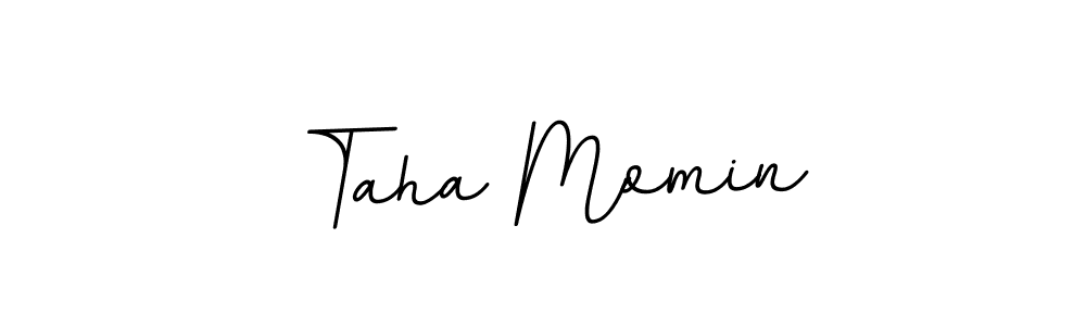Create a beautiful signature design for name Taha Momin. With this signature (BallpointsItalic-DORy9) fonts, you can make a handwritten signature for free. Taha Momin signature style 11 images and pictures png
