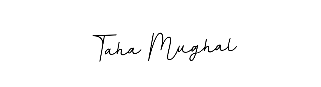 Design your own signature with our free online signature maker. With this signature software, you can create a handwritten (BallpointsItalic-DORy9) signature for name Taha Mughal. Taha Mughal signature style 11 images and pictures png