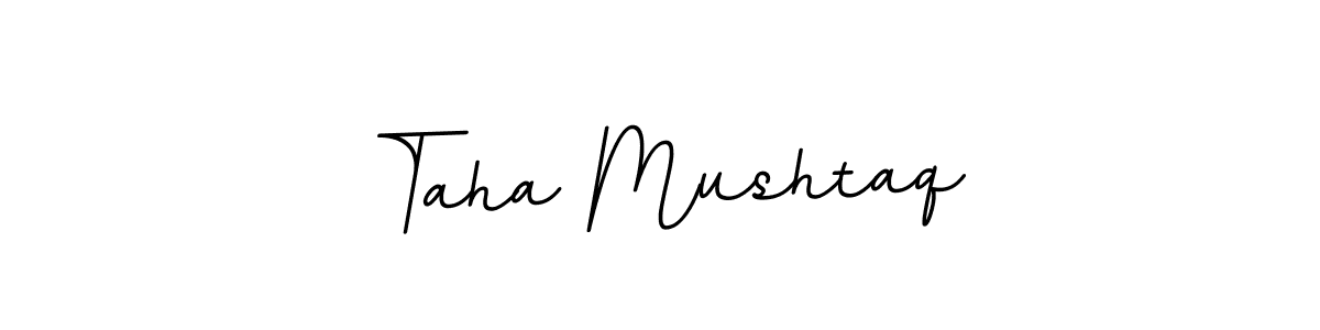 Design your own signature with our free online signature maker. With this signature software, you can create a handwritten (BallpointsItalic-DORy9) signature for name Taha Mushtaq. Taha Mushtaq signature style 11 images and pictures png