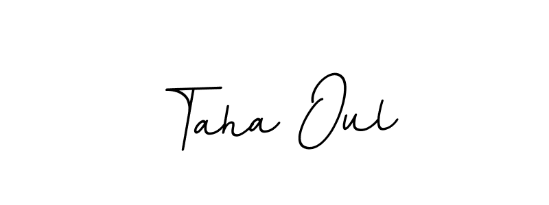 Use a signature maker to create a handwritten signature online. With this signature software, you can design (BallpointsItalic-DORy9) your own signature for name Taha Oul. Taha Oul signature style 11 images and pictures png