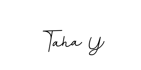 Create a beautiful signature design for name Taha Y. With this signature (BallpointsItalic-DORy9) fonts, you can make a handwritten signature for free. Taha Y signature style 11 images and pictures png
