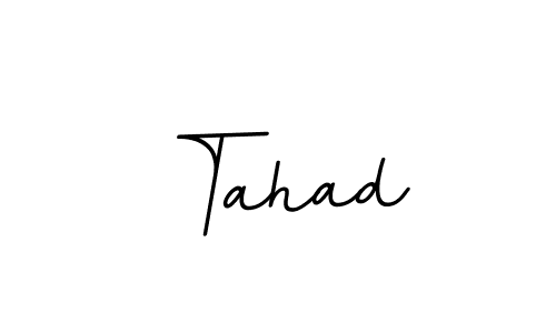 How to make Tahad name signature. Use BallpointsItalic-DORy9 style for creating short signs online. This is the latest handwritten sign. Tahad signature style 11 images and pictures png