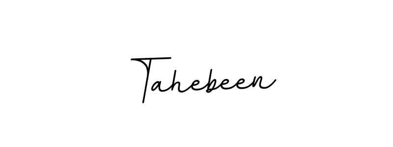 How to make Tahebeen name signature. Use BallpointsItalic-DORy9 style for creating short signs online. This is the latest handwritten sign. Tahebeen signature style 11 images and pictures png