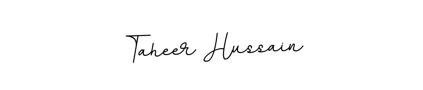 How to make Taheer Hussain name signature. Use BallpointsItalic-DORy9 style for creating short signs online. This is the latest handwritten sign. Taheer Hussain signature style 11 images and pictures png