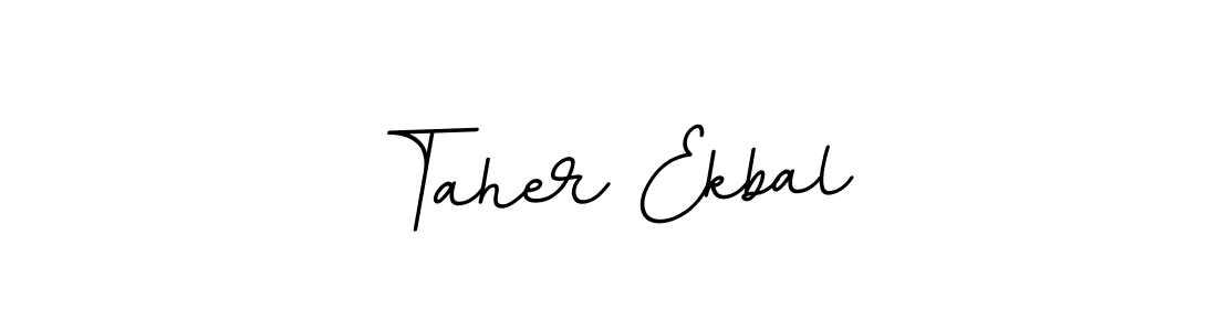 The best way (BallpointsItalic-DORy9) to make a short signature is to pick only two or three words in your name. The name Taher Ekbal include a total of six letters. For converting this name. Taher Ekbal signature style 11 images and pictures png