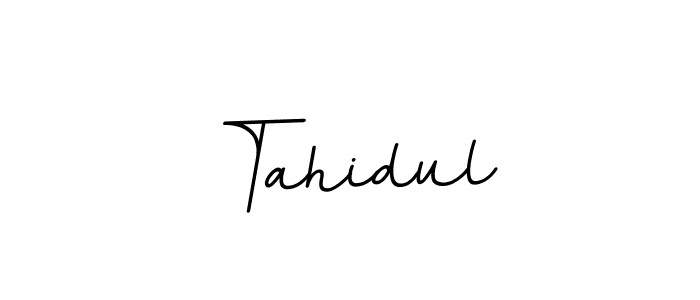 Use a signature maker to create a handwritten signature online. With this signature software, you can design (BallpointsItalic-DORy9) your own signature for name Tahidul. Tahidul signature style 11 images and pictures png