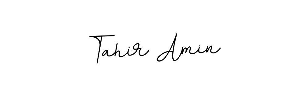 How to make Tahir Amin name signature. Use BallpointsItalic-DORy9 style for creating short signs online. This is the latest handwritten sign. Tahir Amin signature style 11 images and pictures png