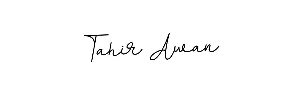 Make a beautiful signature design for name Tahir Awan. With this signature (BallpointsItalic-DORy9) style, you can create a handwritten signature for free. Tahir Awan signature style 11 images and pictures png