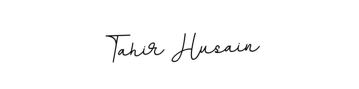 How to make Tahir Husain name signature. Use BallpointsItalic-DORy9 style for creating short signs online. This is the latest handwritten sign. Tahir Husain signature style 11 images and pictures png