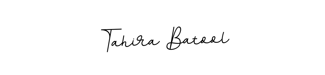 It looks lik you need a new signature style for name Tahira Batool. Design unique handwritten (BallpointsItalic-DORy9) signature with our free signature maker in just a few clicks. Tahira Batool signature style 11 images and pictures png