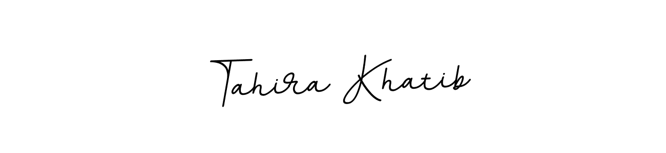 The best way (BallpointsItalic-DORy9) to make a short signature is to pick only two or three words in your name. The name Tahira Khatib include a total of six letters. For converting this name. Tahira Khatib signature style 11 images and pictures png