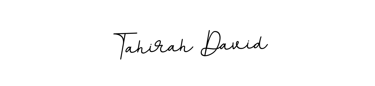 How to make Tahirah David name signature. Use BallpointsItalic-DORy9 style for creating short signs online. This is the latest handwritten sign. Tahirah David signature style 11 images and pictures png