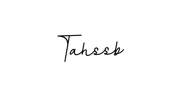 Use a signature maker to create a handwritten signature online. With this signature software, you can design (BallpointsItalic-DORy9) your own signature for name Tahssb. Tahssb signature style 11 images and pictures png