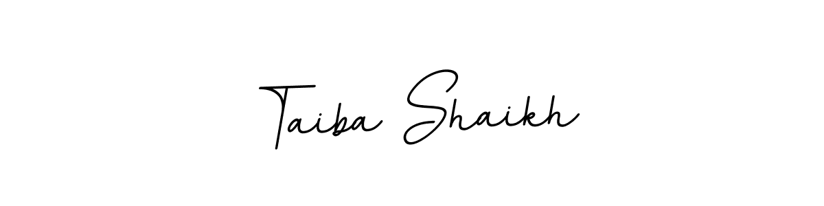 How to make Taiba Shaikh name signature. Use BallpointsItalic-DORy9 style for creating short signs online. This is the latest handwritten sign. Taiba Shaikh signature style 11 images and pictures png