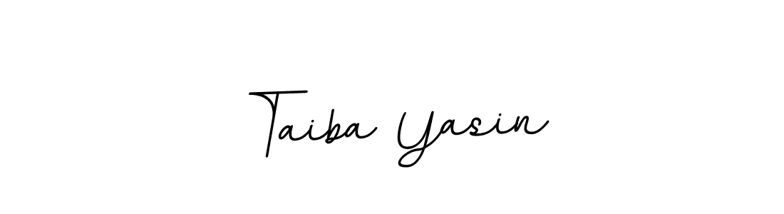 Use a signature maker to create a handwritten signature online. With this signature software, you can design (BallpointsItalic-DORy9) your own signature for name Taiba Yasin. Taiba Yasin signature style 11 images and pictures png