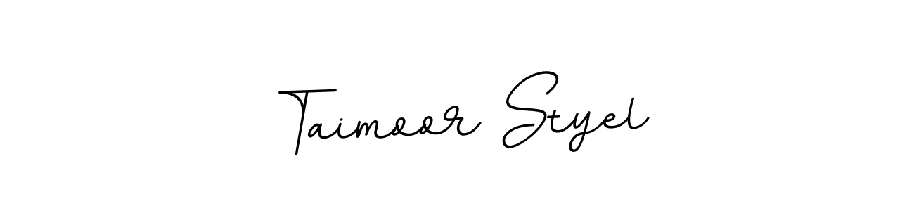 Use a signature maker to create a handwritten signature online. With this signature software, you can design (BallpointsItalic-DORy9) your own signature for name Taimoor Styel. Taimoor Styel signature style 11 images and pictures png