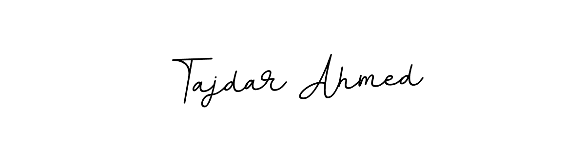 Use a signature maker to create a handwritten signature online. With this signature software, you can design (BallpointsItalic-DORy9) your own signature for name Tajdar Ahmed. Tajdar Ahmed signature style 11 images and pictures png