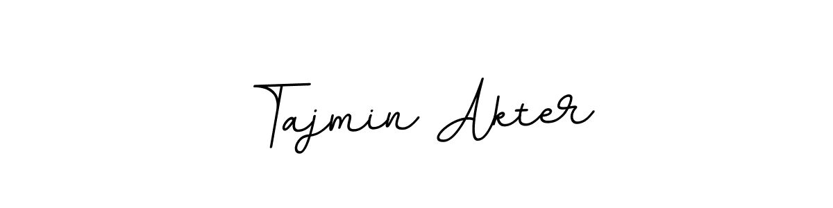 How to make Tajmin Akter name signature. Use BallpointsItalic-DORy9 style for creating short signs online. This is the latest handwritten sign. Tajmin Akter signature style 11 images and pictures png