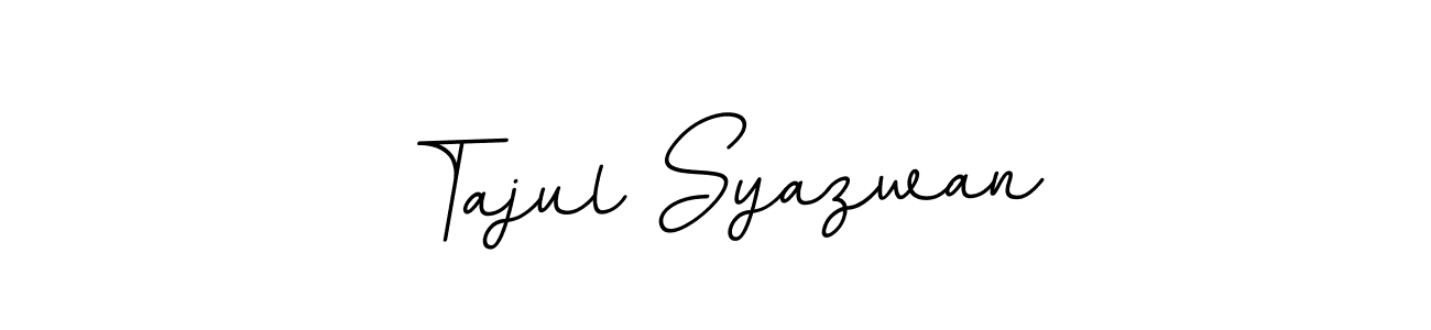 It looks lik you need a new signature style for name Tajul Syazwan. Design unique handwritten (BallpointsItalic-DORy9) signature with our free signature maker in just a few clicks. Tajul Syazwan signature style 11 images and pictures png