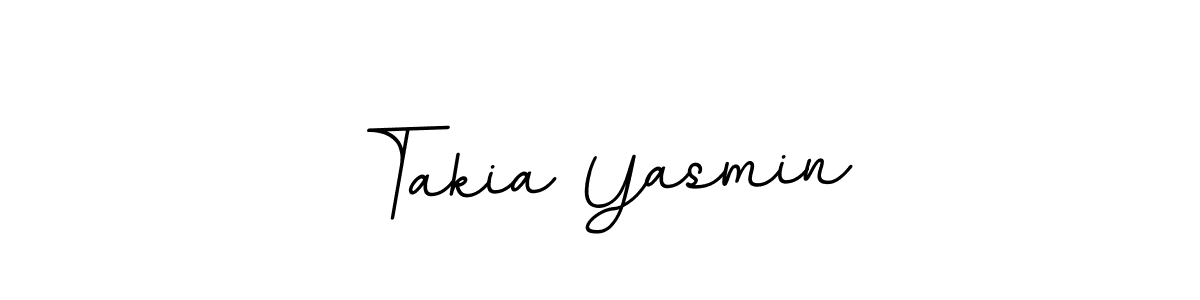 It looks lik you need a new signature style for name Takia Yasmin. Design unique handwritten (BallpointsItalic-DORy9) signature with our free signature maker in just a few clicks. Takia Yasmin signature style 11 images and pictures png