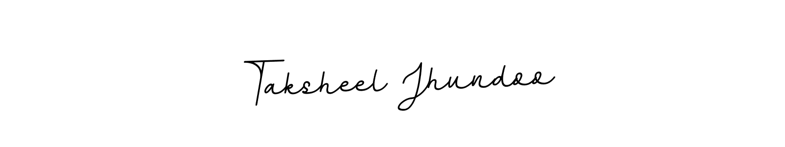 Create a beautiful signature design for name Taksheel Jhundoo. With this signature (BallpointsItalic-DORy9) fonts, you can make a handwritten signature for free. Taksheel Jhundoo signature style 11 images and pictures png