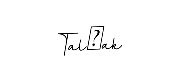 Use a signature maker to create a handwritten signature online. With this signature software, you can design (BallpointsItalic-DORy9) your own signature for name Talحak. Talحak signature style 11 images and pictures png