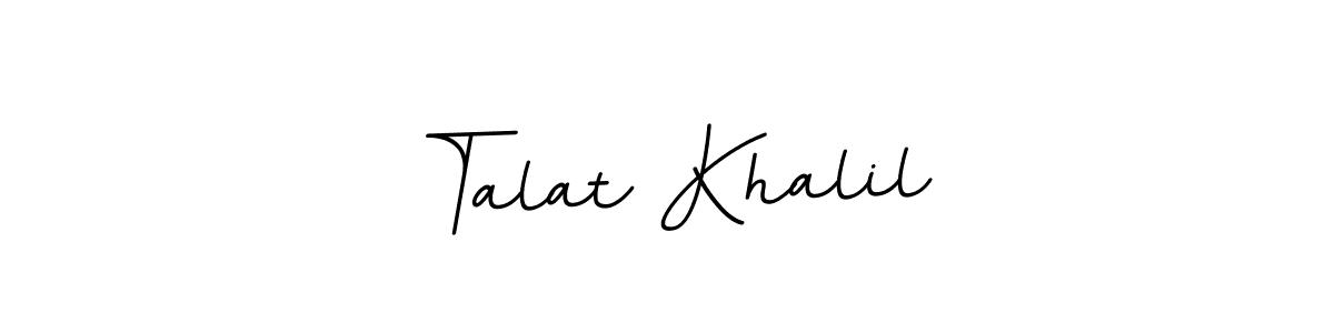 Use a signature maker to create a handwritten signature online. With this signature software, you can design (BallpointsItalic-DORy9) your own signature for name Talat Khalil. Talat Khalil signature style 11 images and pictures png