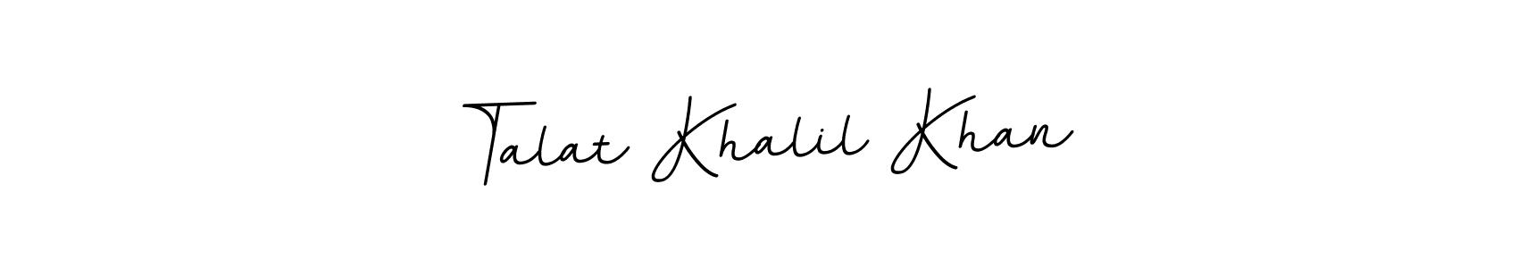 The best way (BallpointsItalic-DORy9) to make a short signature is to pick only two or three words in your name. The name Talat Khalil Khan include a total of six letters. For converting this name. Talat Khalil Khan signature style 11 images and pictures png