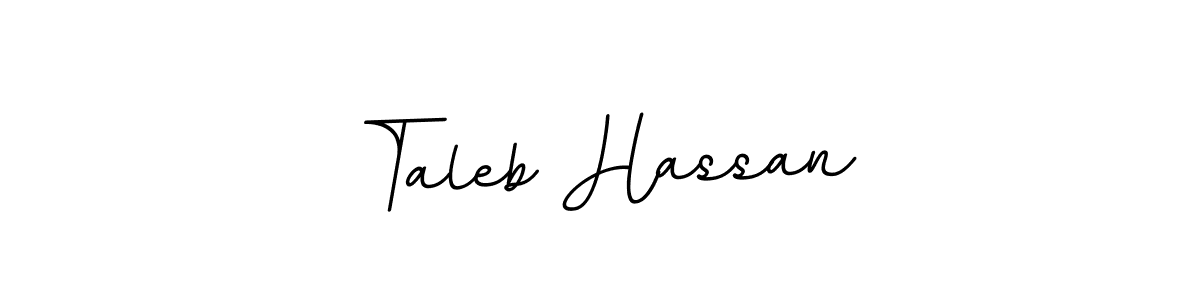 How to make Taleb Hassan name signature. Use BallpointsItalic-DORy9 style for creating short signs online. This is the latest handwritten sign. Taleb Hassan signature style 11 images and pictures png