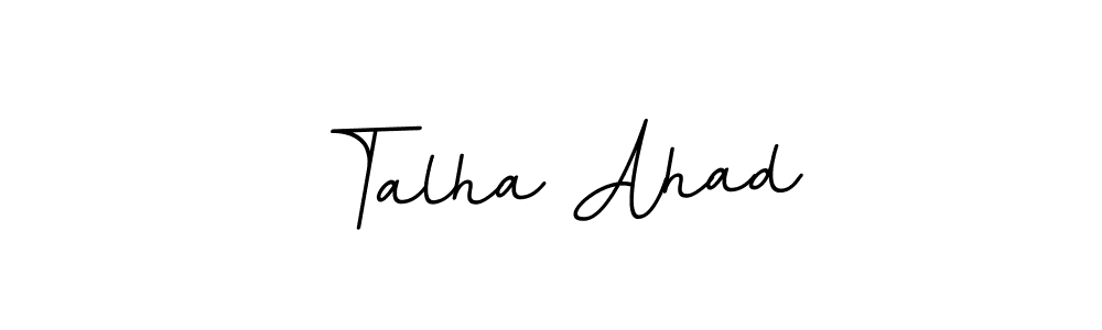 How to make Talha Ahad name signature. Use BallpointsItalic-DORy9 style for creating short signs online. This is the latest handwritten sign. Talha Ahad signature style 11 images and pictures png