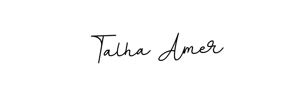 Create a beautiful signature design for name Talha Amer. With this signature (BallpointsItalic-DORy9) fonts, you can make a handwritten signature for free. Talha Amer signature style 11 images and pictures png