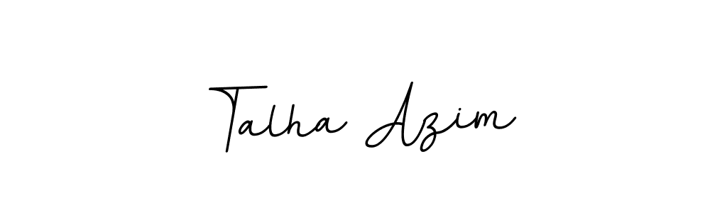 Create a beautiful signature design for name Talha Azim. With this signature (BallpointsItalic-DORy9) fonts, you can make a handwritten signature for free. Talha Azim signature style 11 images and pictures png