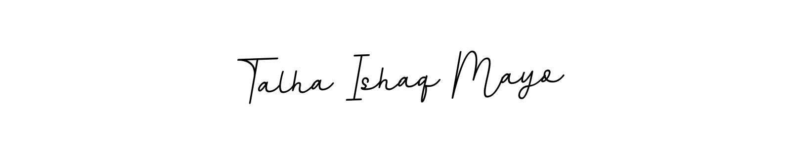 Use a signature maker to create a handwritten signature online. With this signature software, you can design (BallpointsItalic-DORy9) your own signature for name Talha Ishaq Mayo. Talha Ishaq Mayo signature style 11 images and pictures png