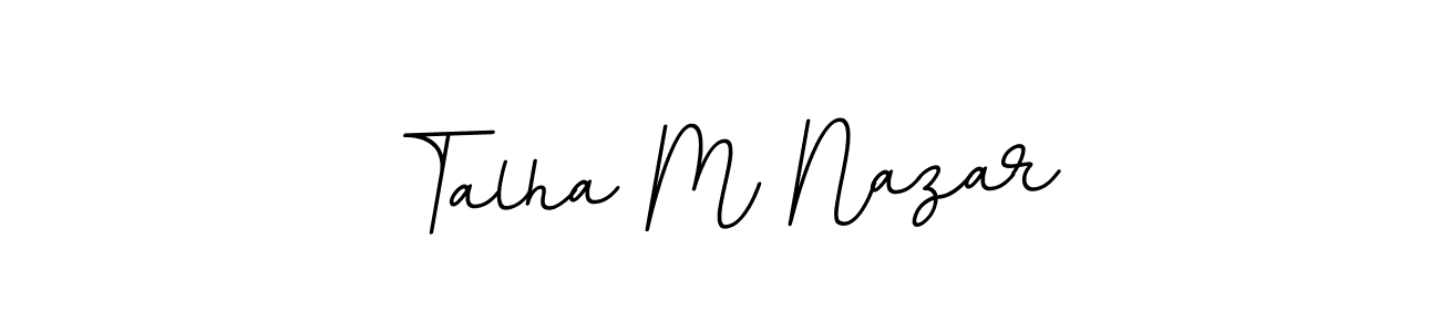 The best way (BallpointsItalic-DORy9) to make a short signature is to pick only two or three words in your name. The name Talha M Nazar include a total of six letters. For converting this name. Talha M Nazar signature style 11 images and pictures png