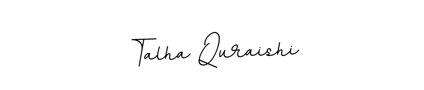 How to make Talha Quraishi name signature. Use BallpointsItalic-DORy9 style for creating short signs online. This is the latest handwritten sign. Talha Quraishi signature style 11 images and pictures png