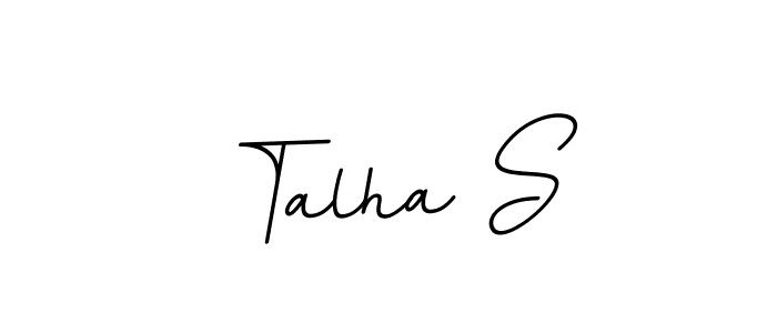 Talha S stylish signature style. Best Handwritten Sign (BallpointsItalic-DORy9) for my name. Handwritten Signature Collection Ideas for my name Talha S. Talha S signature style 11 images and pictures png