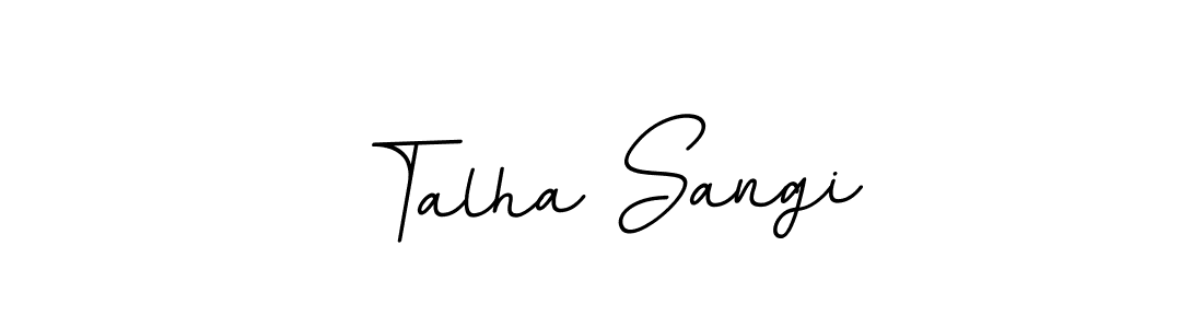Use a signature maker to create a handwritten signature online. With this signature software, you can design (BallpointsItalic-DORy9) your own signature for name Talha Sangi. Talha Sangi signature style 11 images and pictures png