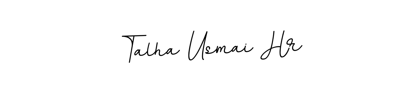 Design your own signature with our free online signature maker. With this signature software, you can create a handwritten (BallpointsItalic-DORy9) signature for name Talha Usmai Hr. Talha Usmai Hr signature style 11 images and pictures png