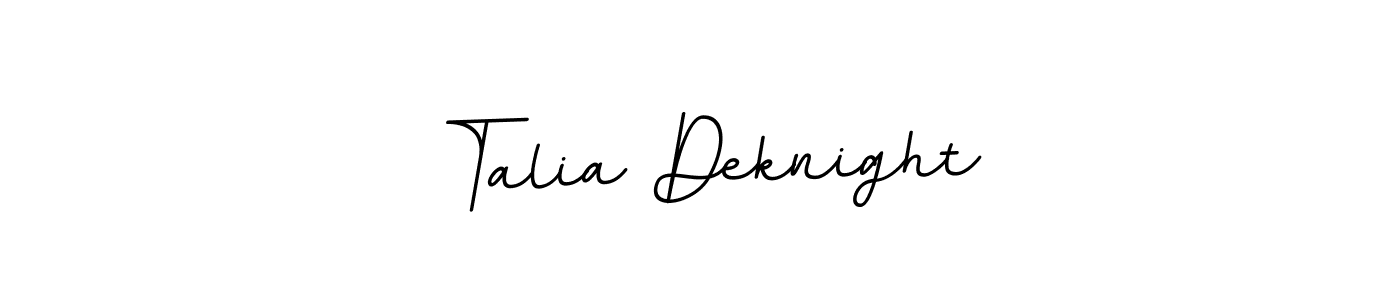 Make a short Talia Deknight signature style. Manage your documents anywhere anytime using BallpointsItalic-DORy9. Create and add eSignatures, submit forms, share and send files easily. Talia Deknight signature style 11 images and pictures png