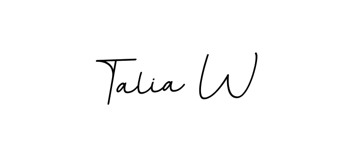 if you are searching for the best signature style for your name Talia W. so please give up your signature search. here we have designed multiple signature styles  using BallpointsItalic-DORy9. Talia W signature style 11 images and pictures png