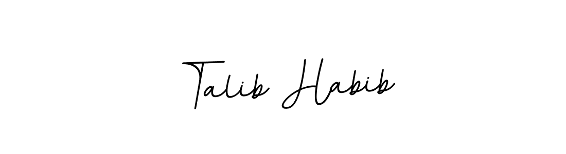 Make a beautiful signature design for name Talib Habib. With this signature (BallpointsItalic-DORy9) style, you can create a handwritten signature for free. Talib Habib signature style 11 images and pictures png