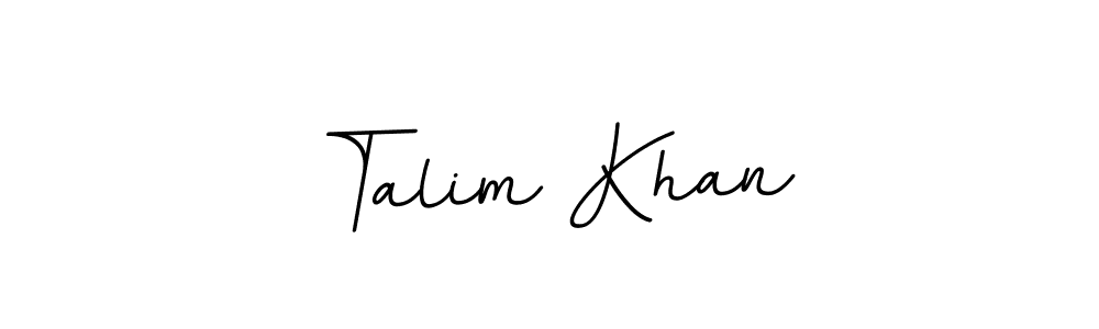Make a beautiful signature design for name Talim Khan. With this signature (BallpointsItalic-DORy9) style, you can create a handwritten signature for free. Talim Khan signature style 11 images and pictures png