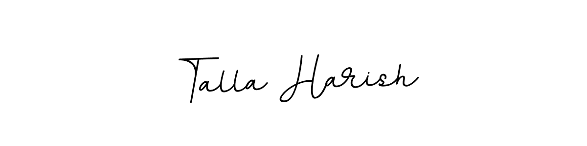 Use a signature maker to create a handwritten signature online. With this signature software, you can design (BallpointsItalic-DORy9) your own signature for name Talla Harish. Talla Harish signature style 11 images and pictures png