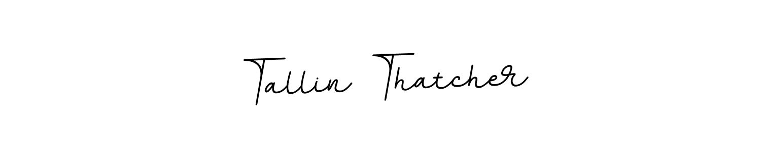 The best way (BallpointsItalic-DORy9) to make a short signature is to pick only two or three words in your name. The name Tallin Thatcher include a total of six letters. For converting this name. Tallin Thatcher signature style 11 images and pictures png