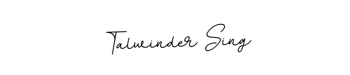 How to make Talwinder Sing name signature. Use BallpointsItalic-DORy9 style for creating short signs online. This is the latest handwritten sign. Talwinder Sing signature style 11 images and pictures png