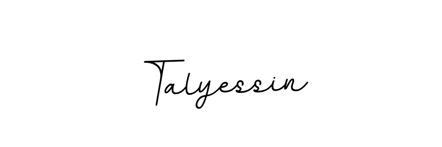 Create a beautiful signature design for name Talyessin. With this signature (BallpointsItalic-DORy9) fonts, you can make a handwritten signature for free. Talyessin signature style 11 images and pictures png